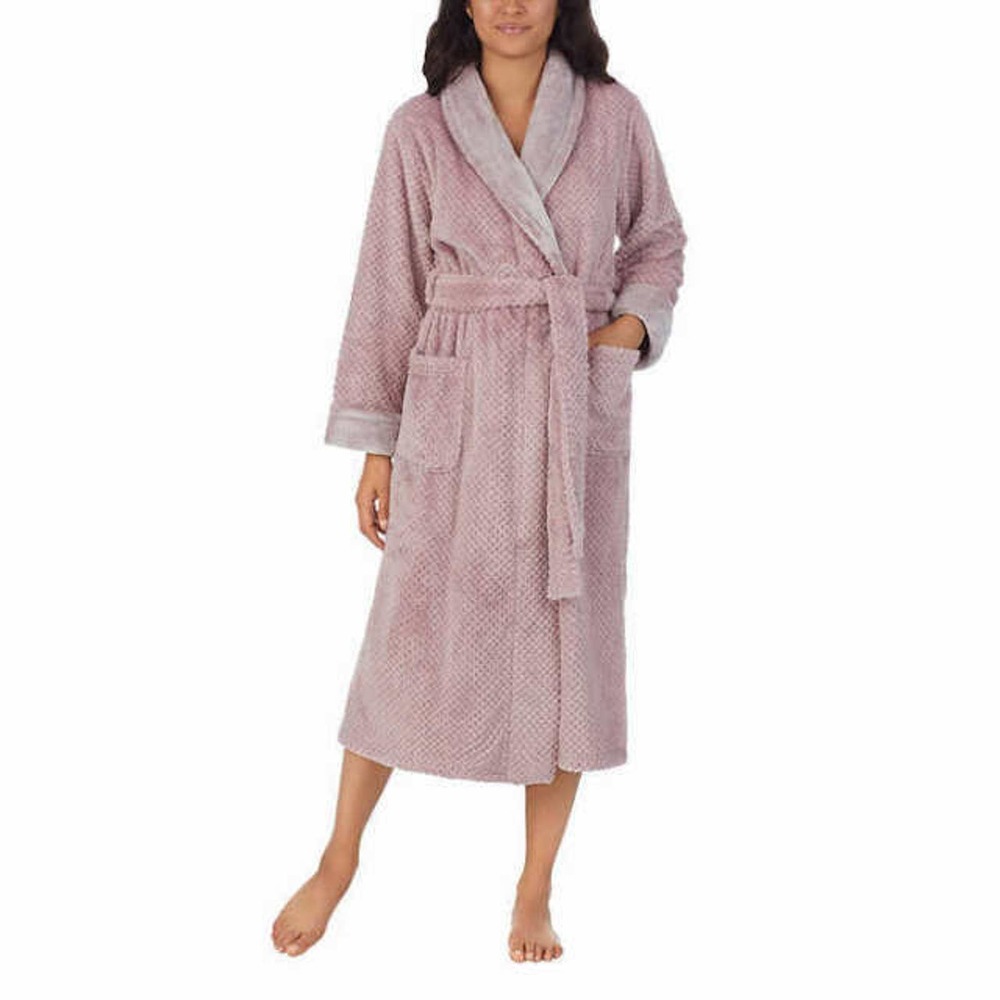 CAROLE HOCHMAN luxuriously soft plush robe, pink XS